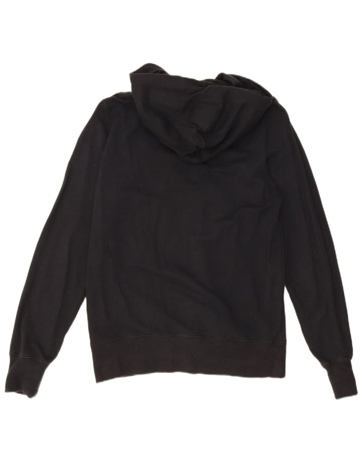 Felpa con cappuccio e zip grafica Nike da uomo in cotone nero medio