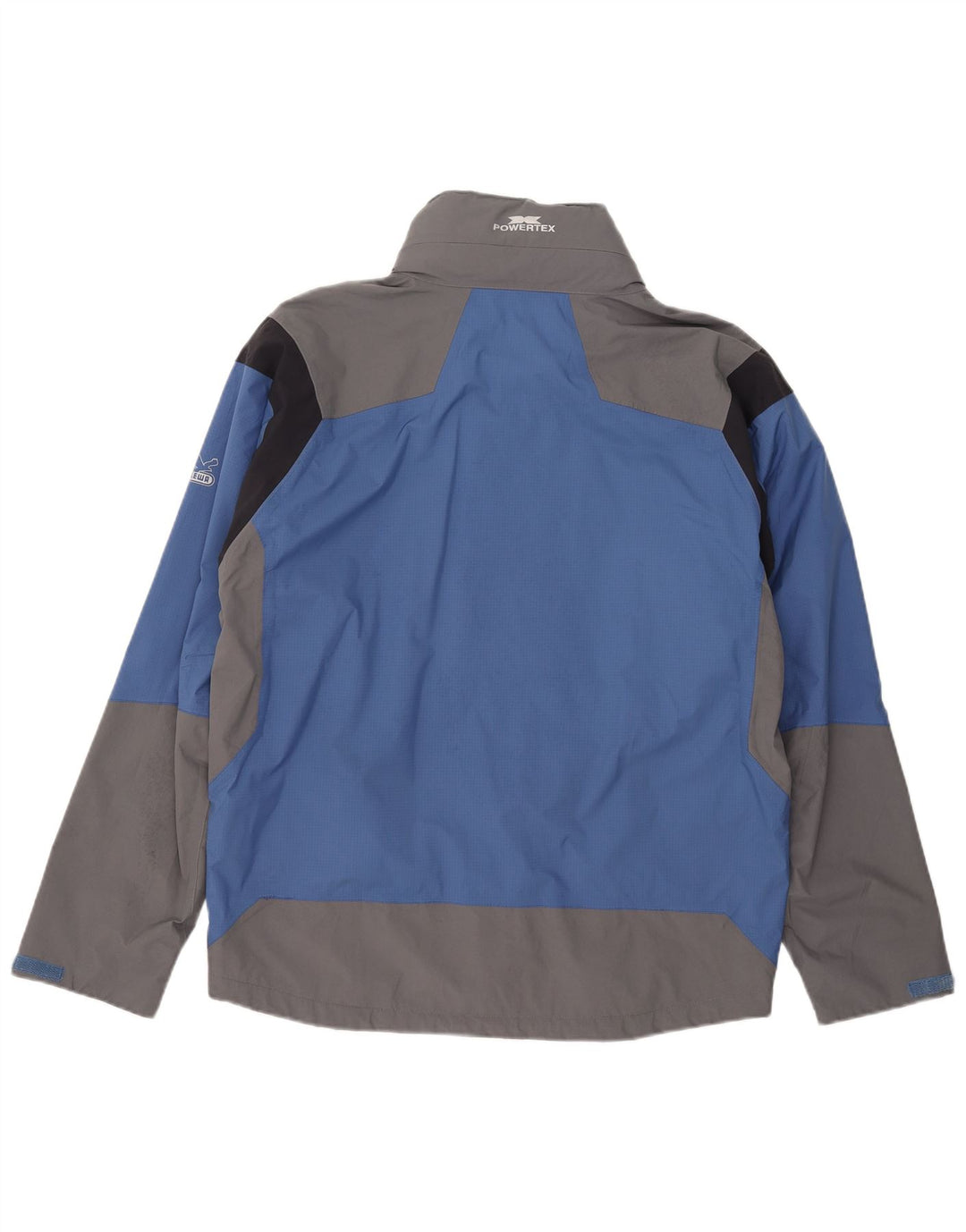 SALEWA Giacca antipioggia da uomo con cappuccio EU 50 Large Blu Colourblock in poliammide