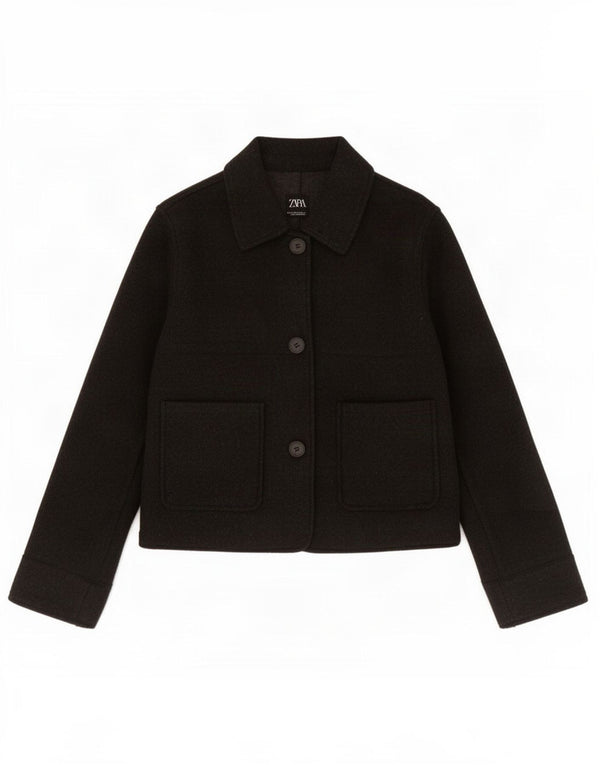 Giacca blazer a 3 bottoni da donna Zara UK 6 XS poliestere grigio
