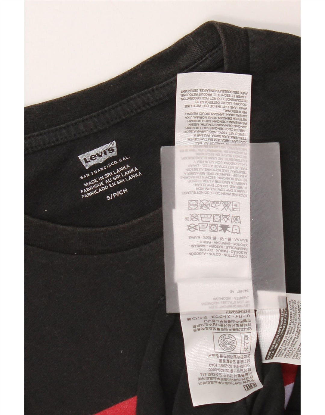 T-shirt grafica da uomo Levi's Top piccola in cotone nero