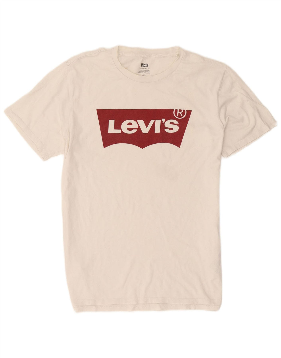T-shirt grafica da uomo Levi's Top grande in cotone bianco