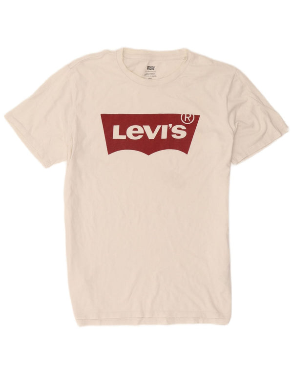 T-shirt grafica da uomo Levi's Top grande in cotone bianco