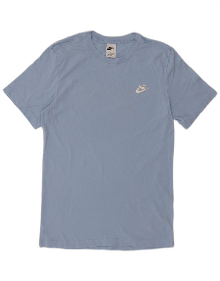 T-shirt da uomo NIKE Top Small in cotone blu