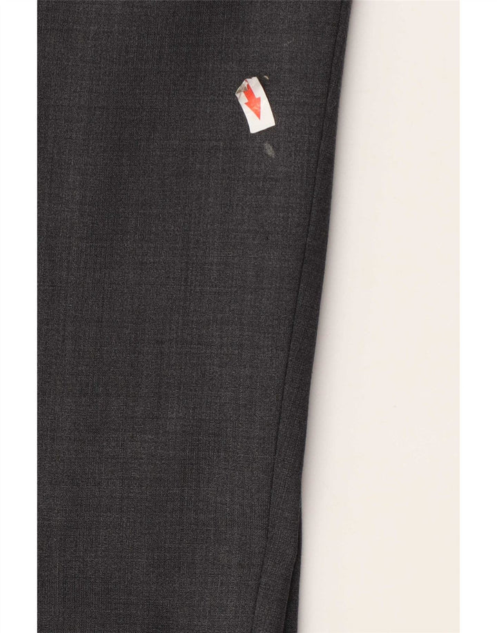 Pantaloni casual dritti da uomo Marks & Spencer W38 L33 poliestere grigio
