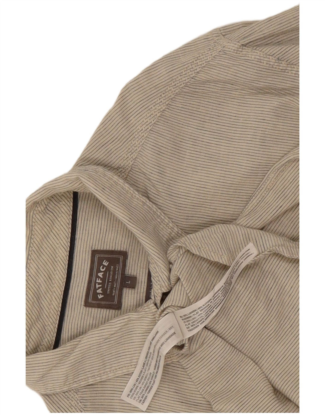 Camicia da uomo Fat Face Grande lino gessato beige