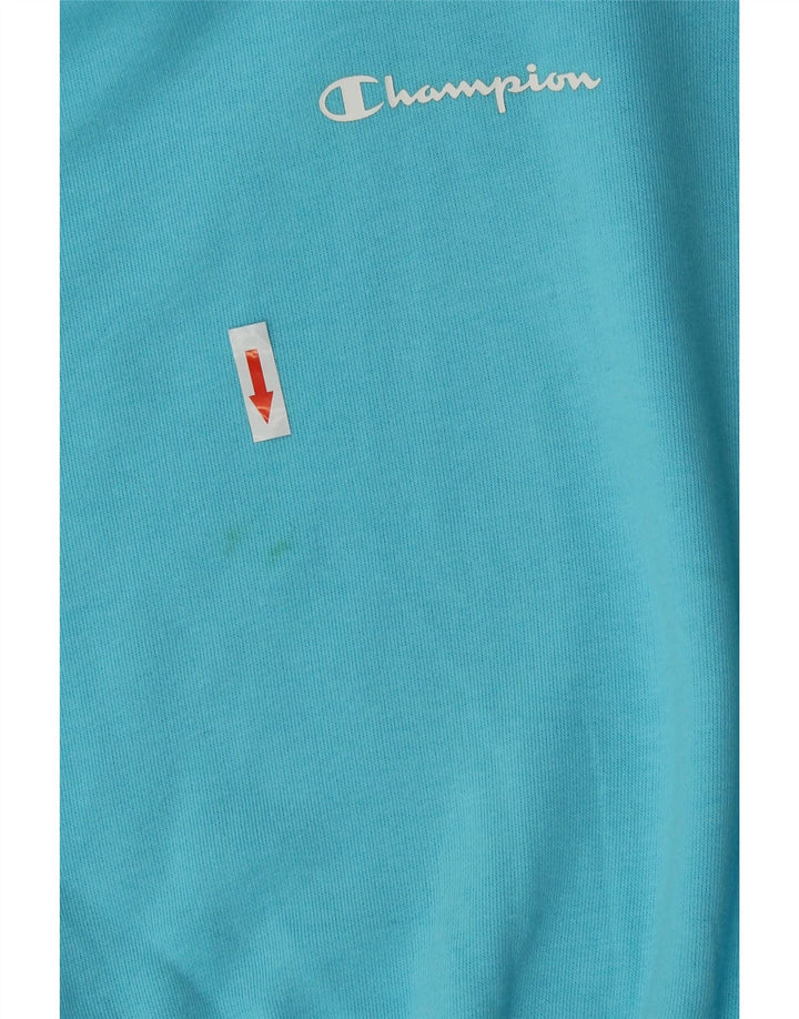 Maglione con cappuccio oversize corto da donna Champion UK 10 piccolo blu