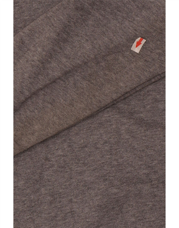 Felpa oversize con grafica Nike da donna, maglione UK 16, grande cotone grigio