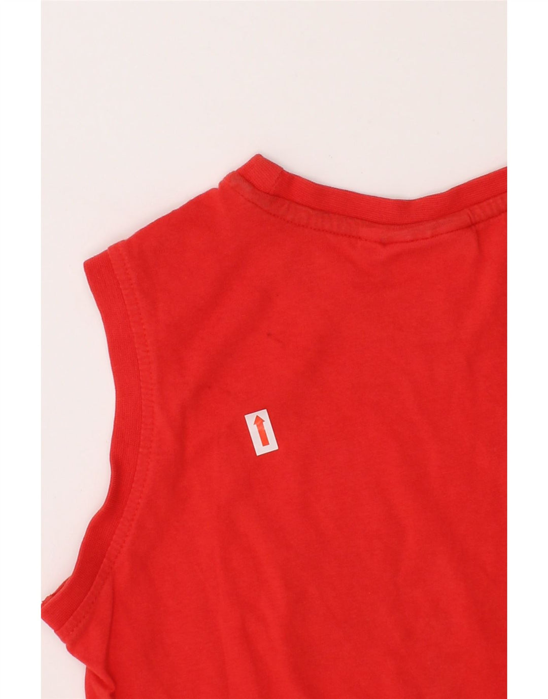 DIADORA Girls Graphic Vest Top 7-8 Years Medium  Red Cotton Vintage Diadora and Second-Hand Diadora from Messina Hembry 