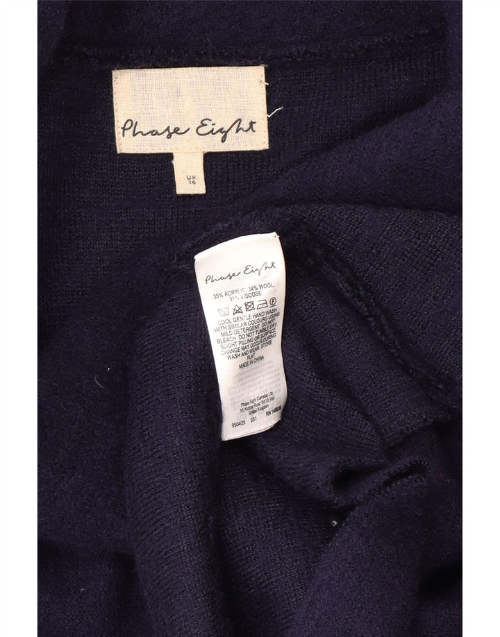 Maglione cardigan lungo da donna Phase Eight UK 16 Large Blu Navy