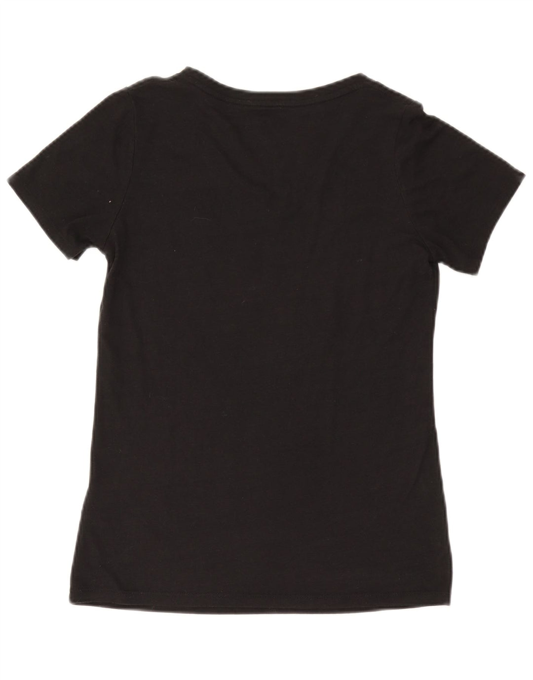 NIKE T-shirt grafica da donna con taglio atletico Top UK 10 Small Nero Poliestere