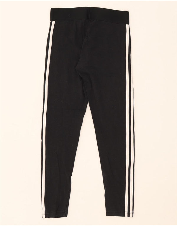 Leggings Adidas Bambina 8-9 Anni Piccolo Cotone Nero
