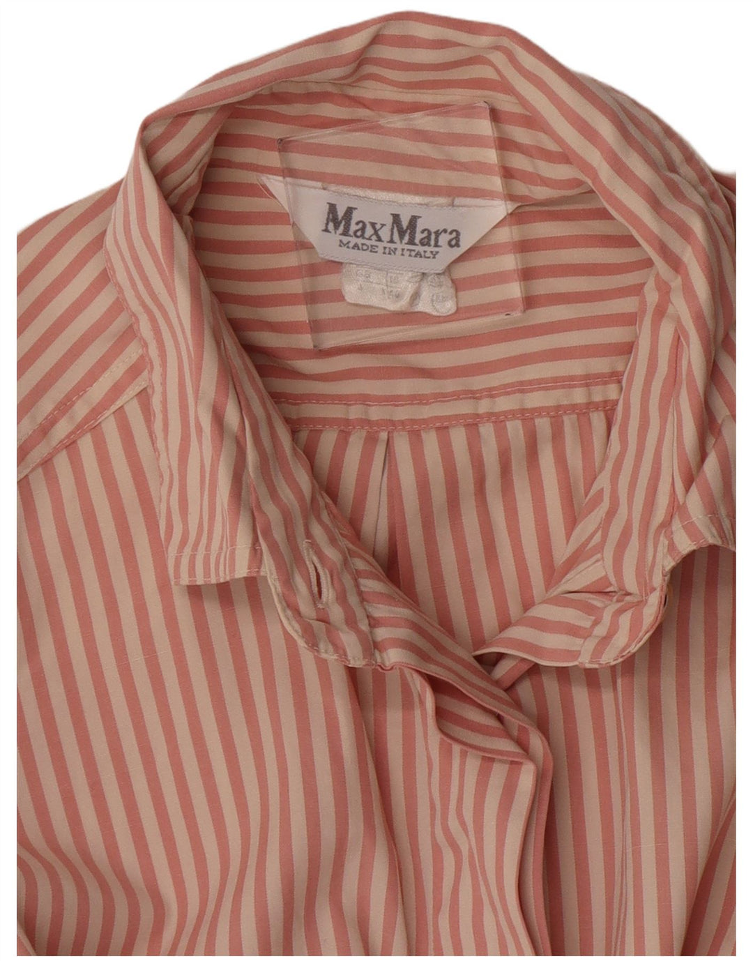 Camicia formale da donna Max Mara UK 16 grande gessato rosa