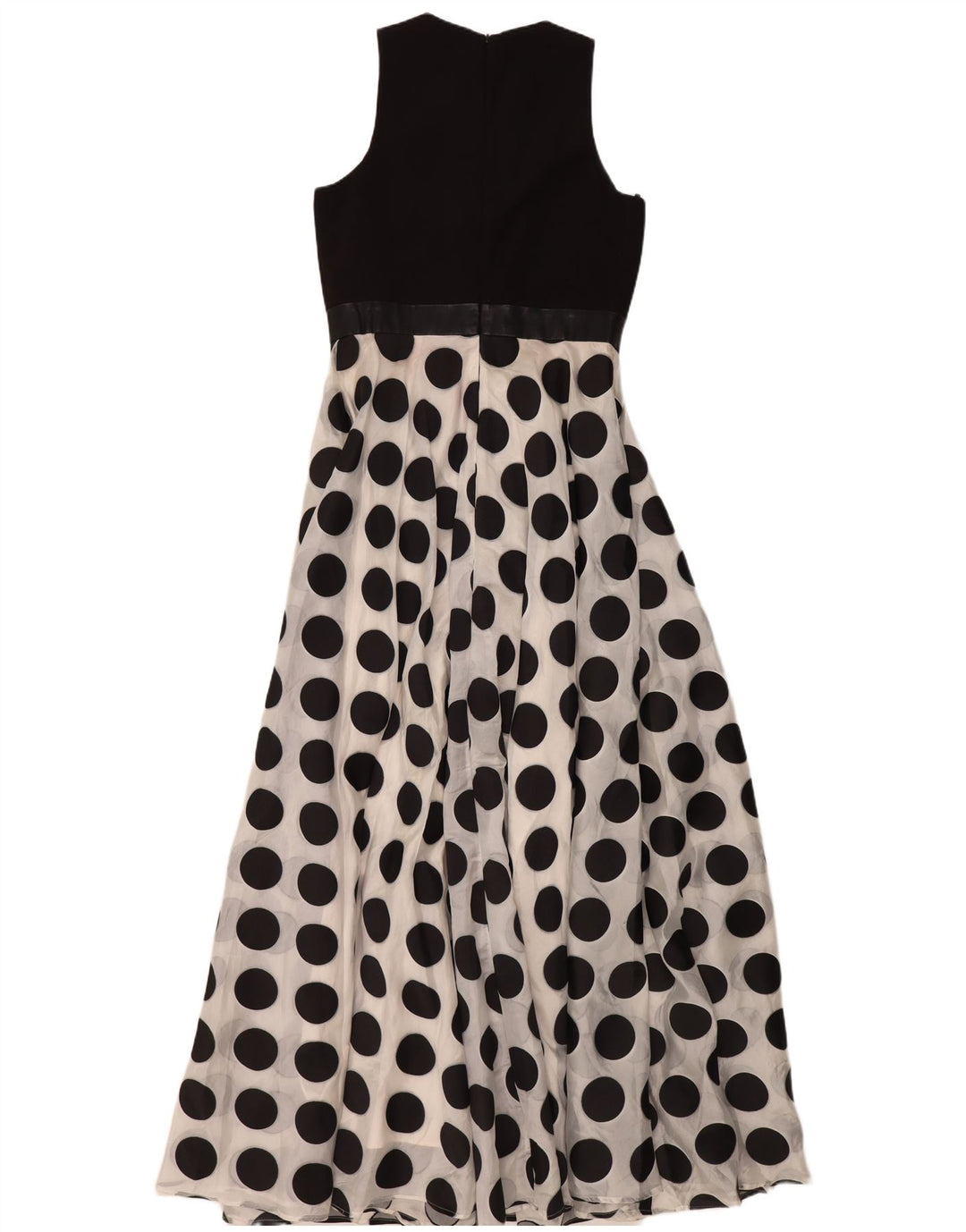 Abito lungo senza maniche da donna COAST UK 12 Poliestere medio a pois bianco