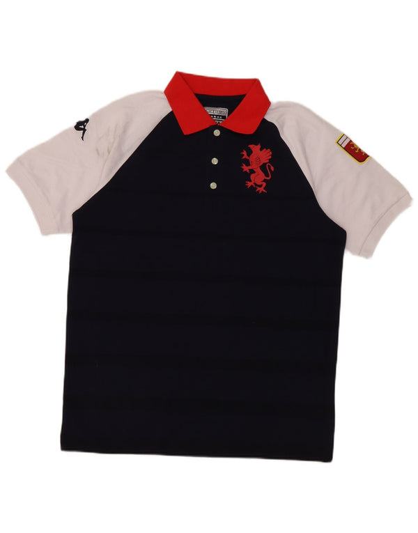 Polo da rugby Kappa da uomo Gara Graphic, grande, in cotone color block blu navy
