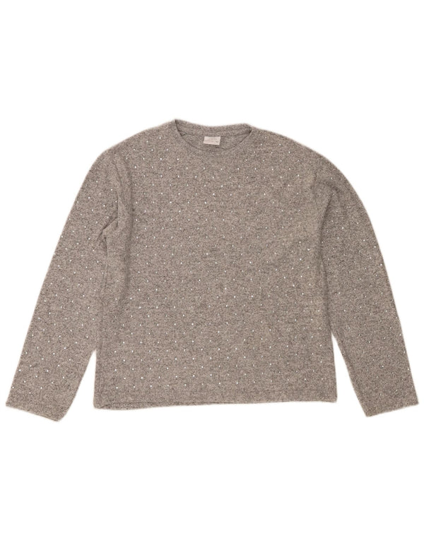 Maglione girocollo per ragazze Zara 11-12 anni in poliestere grigio