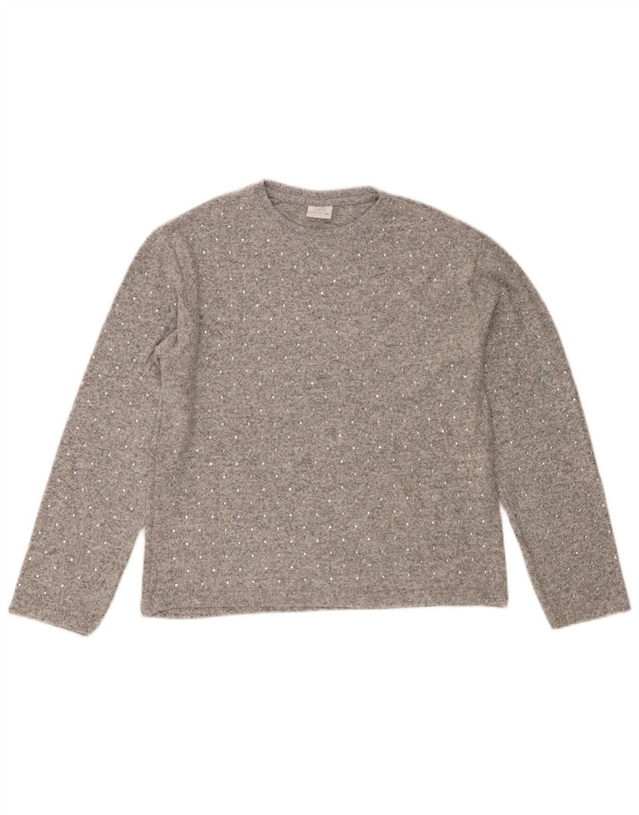 Maglione girocollo per ragazze Zara 11-12 anni in poliestere grigio