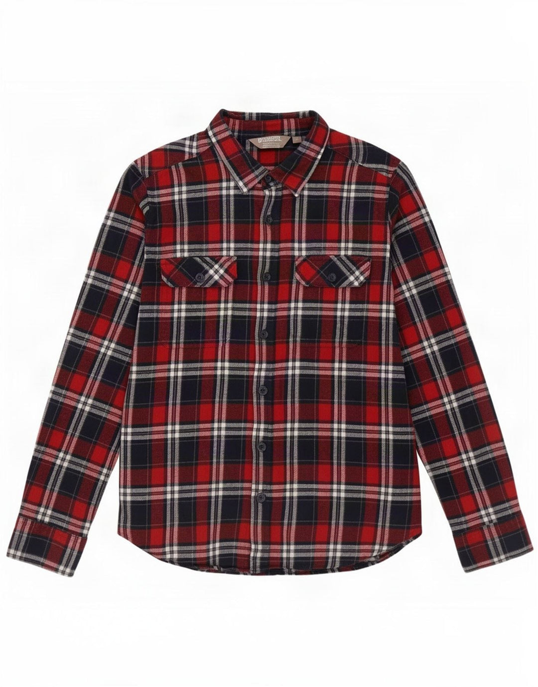 Camicia da uomo in flanella di Mountain Warehouse in cotone scozzese rosso medio