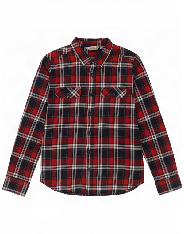 Camicia da uomo in flanella di Mountain Warehouse in cotone scozzese rosso medio