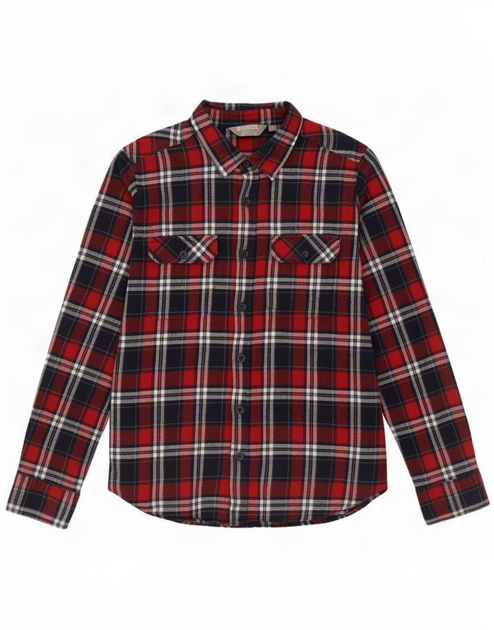 Camicia da uomo in flanella di Mountain Warehouse in cotone scozzese rosso medio