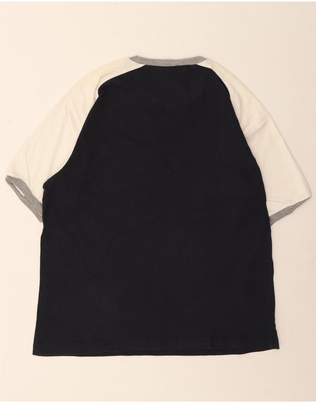 CHAMPION Mens T-Shirt Top Large Navy Blue Colourblock Vintage Champion and Second-Hand Champion from Messina Hembry 