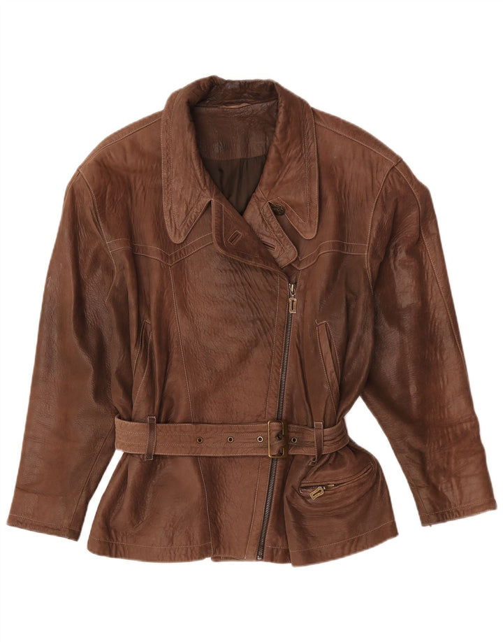 Giacca in pelle oversize da donna Maze EU 38 Pelle marrone medio