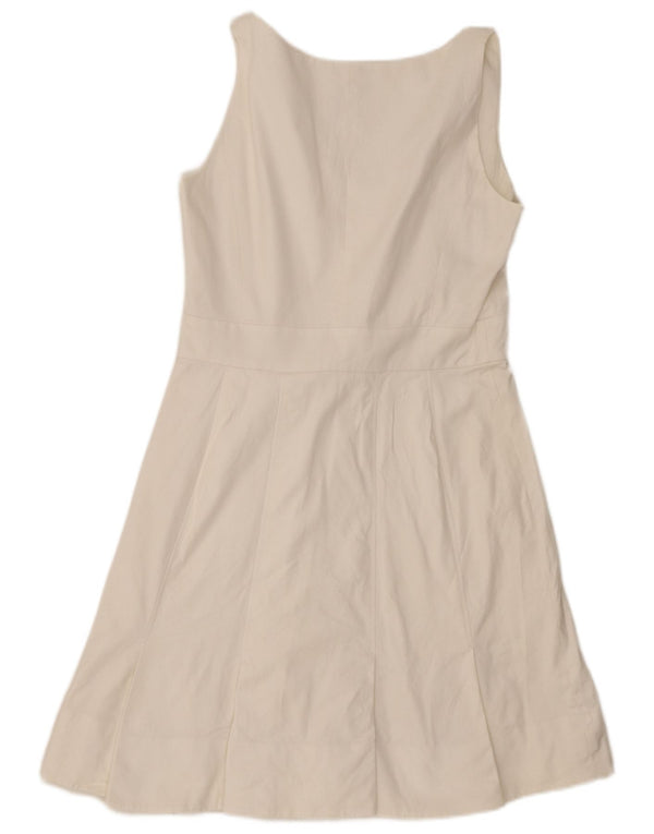 Abito a trapezio senza maniche da donna Red Valentino UK 12 Cotone bianco medio