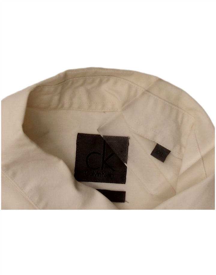 Camicia da uomo Calvin Klein 2XL bianco sporco