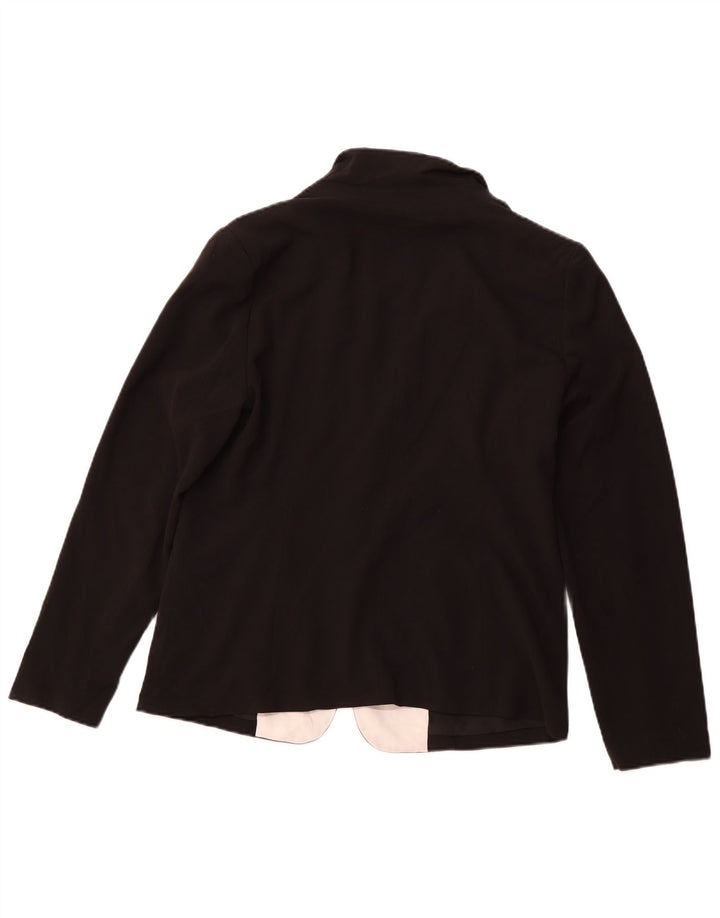 MOSSIMO Giacca blazer da donna a 1 bottone UK 16 Large Black Colourblock