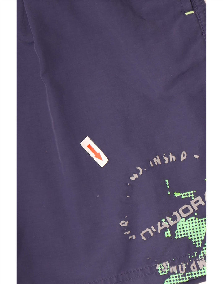 Pantaloncini da bagno grafici da uomo Diadora medi blu navy in poliammide