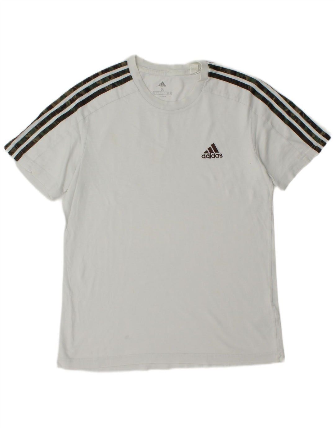 T-shirt da uomo Adidas Top Small in cotone bianco