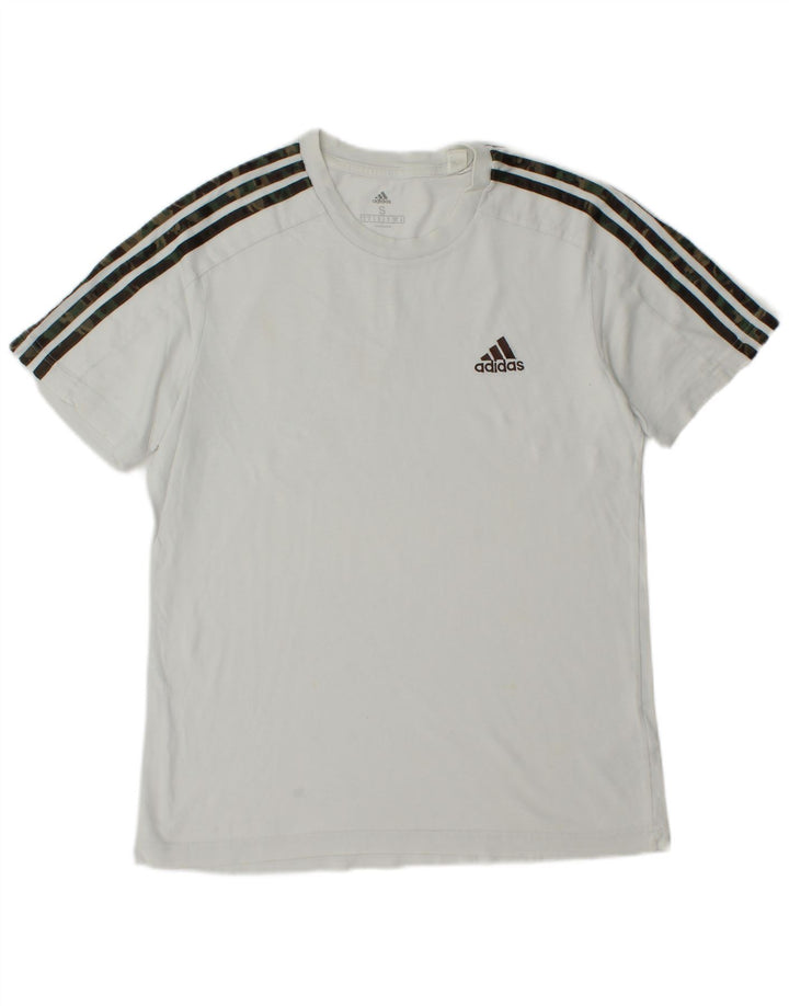 T-shirt da uomo Adidas Top Small in cotone bianco