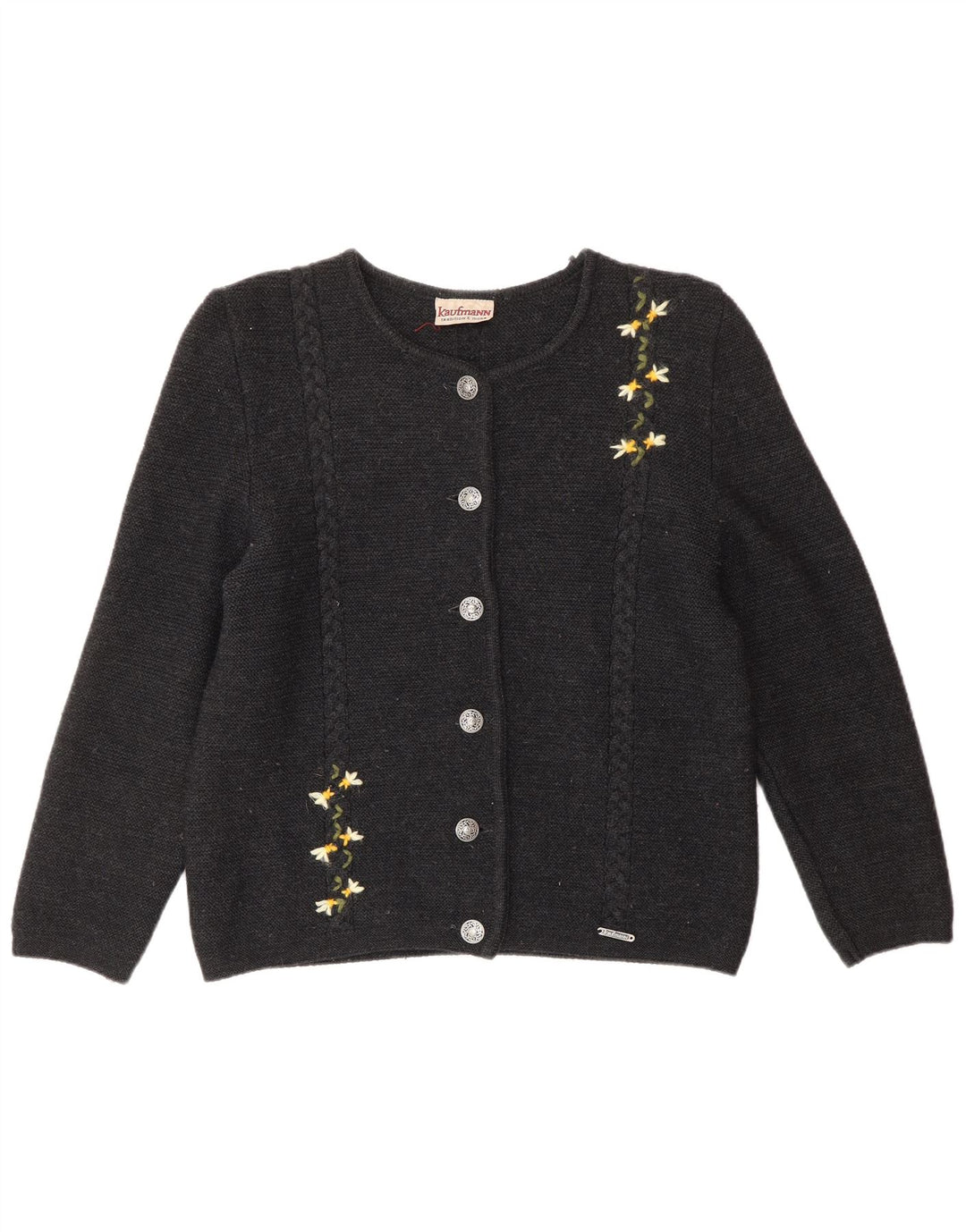 Maglione cardigan da donna KAUFMANN IT 44 Lana floreale grigio medio