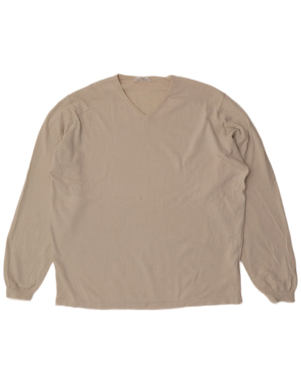 Marks & Spencer Top da uomo a maniche lunghe XL in cotone beige