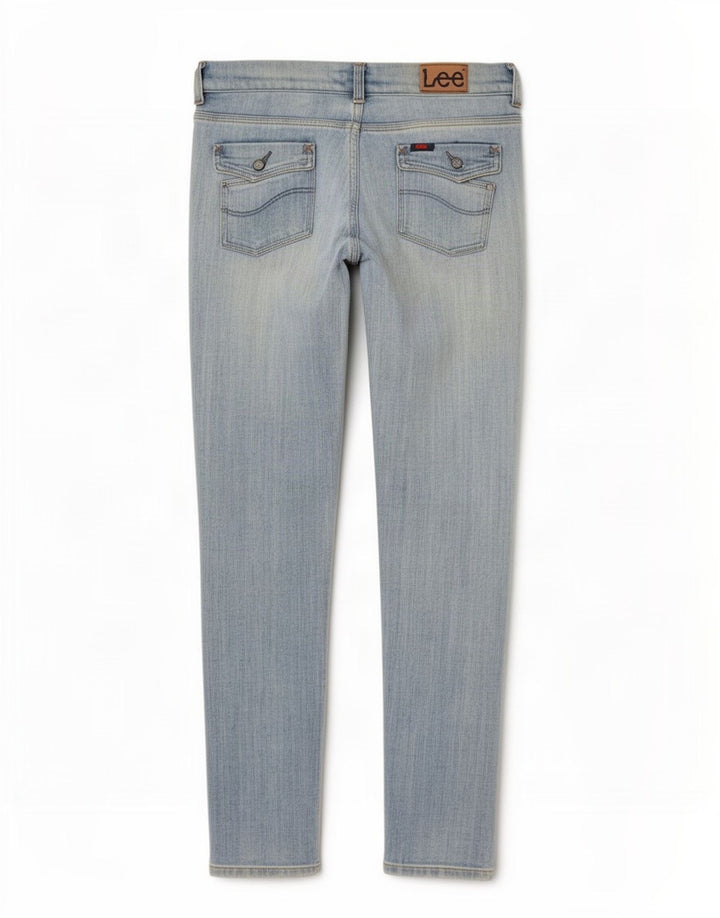 Jeans slim da donna Lee W28 L30 cotone blu