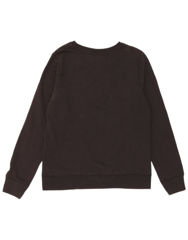 Felpa grafica da donna Champion Jumper UK 12 Medium Black Cotton