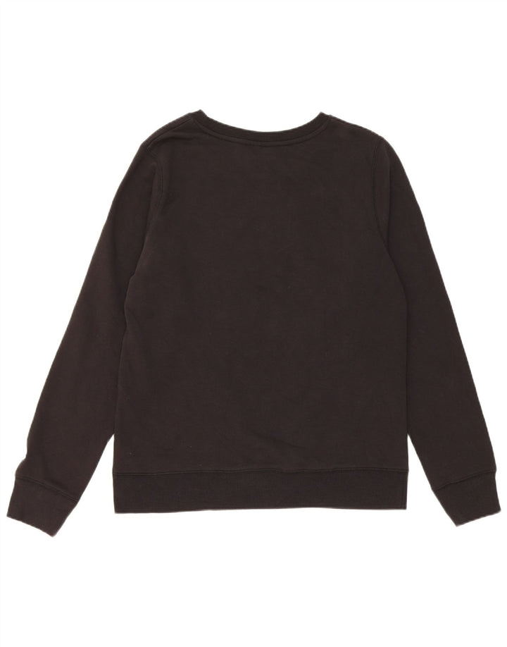 Felpa grafica da donna Champion Jumper UK 12 Medium Black Cotton