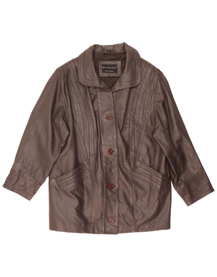 Giacca in pelle da donna Morena EU 48 2XL Pelle marrone
