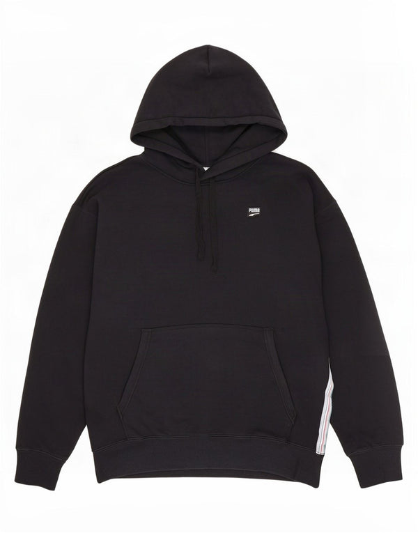 Felpa con cappuccio da uomo Puma Small in cotone color block nero