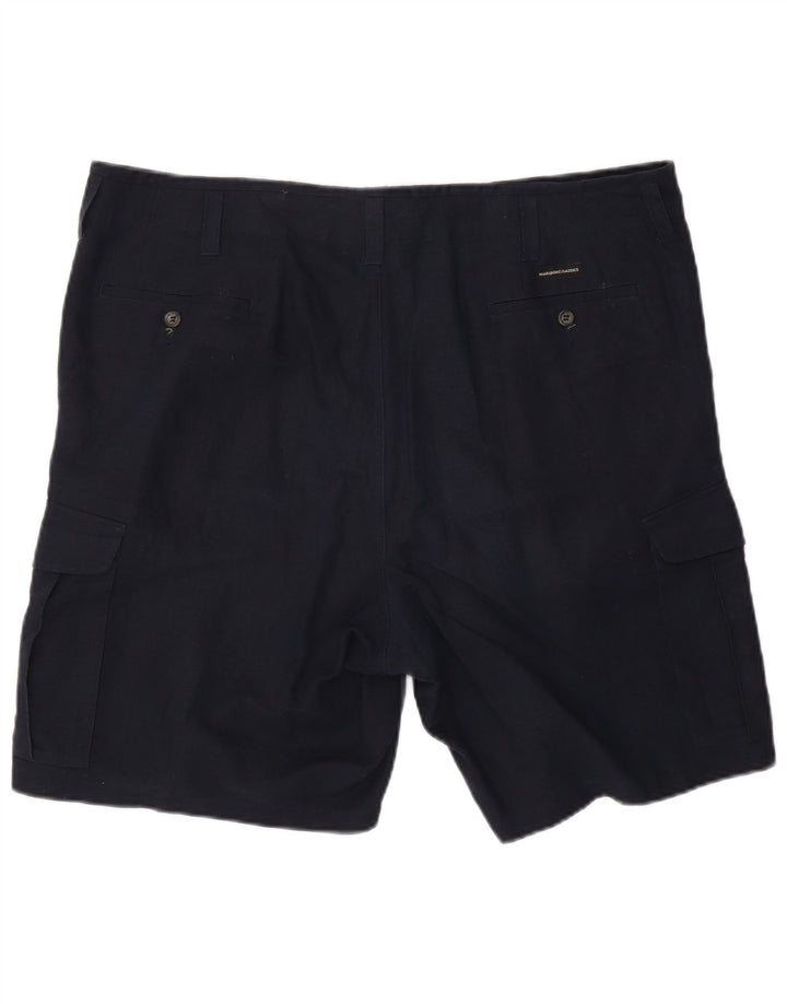 Pantaloncini cargo da uomo Marlboro Classics IT 54 2XL W42 Lino blu navy