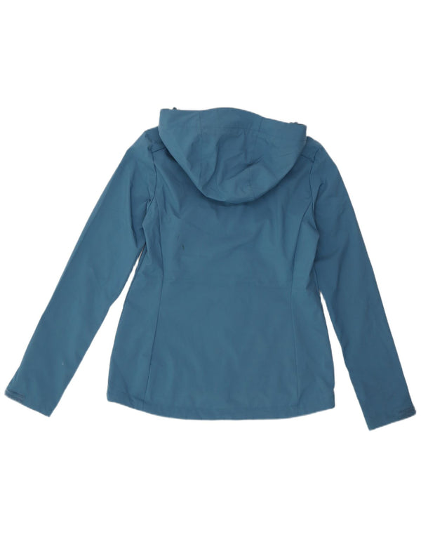 MOUNTAIN WAREHOUSE Giacca antipioggia da donna con cappuccio UK 6 XS Blu poliestere