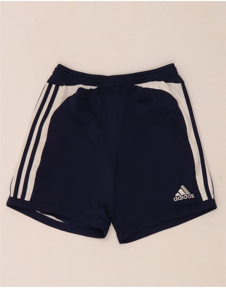 Pantaloncini sportivi ADIDAS Climalite da donna UK 12 Medium Blu Navy Colourblock