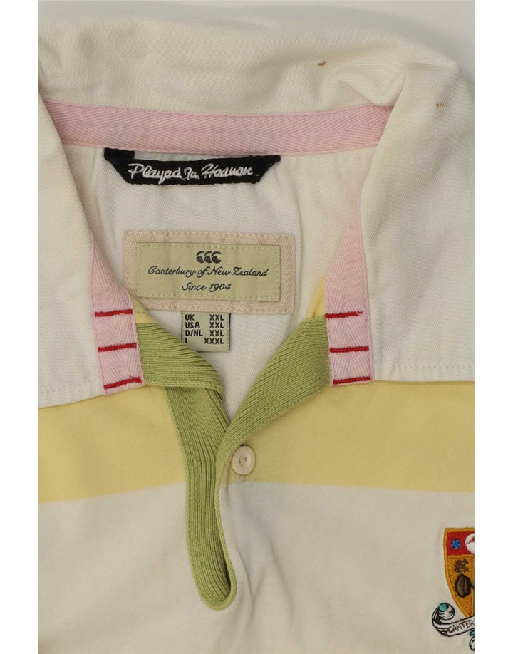 Polo da rugby da uomo Canterbury 2XL a righe multicolore