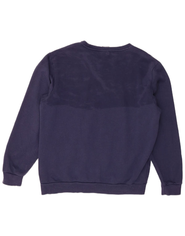 Felpa grafica da uomo Puma Maglione grande in cotone blu navy