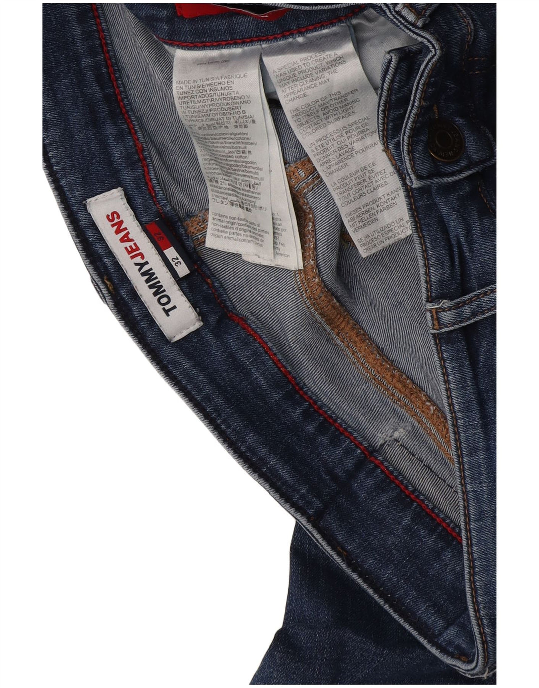 Jeans slim da uomo Tommy Hilfiger W32 L32 cotone blu
