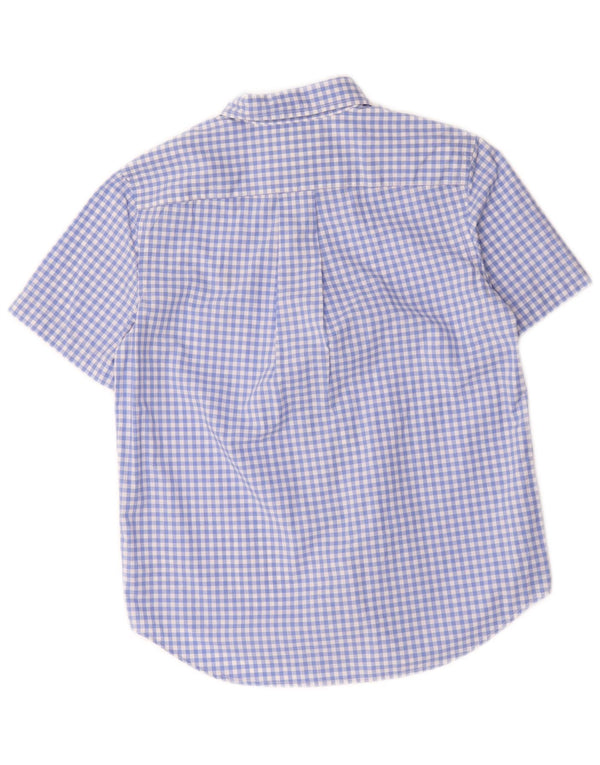 Camicia a maniche corte da bambino Ralph Lauren 10-11 anni in cotone a quadretti blu medio