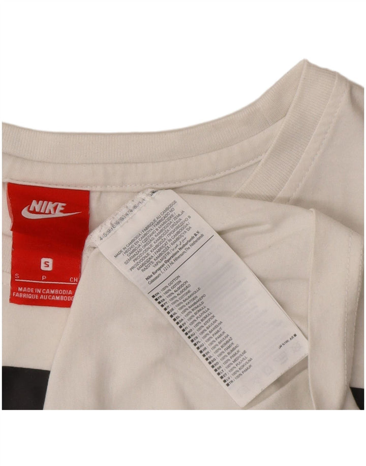 T-shirt grafica da uomo NIKE Top piccola in cotone bianco