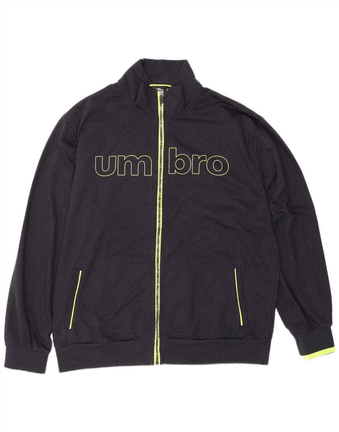 Giacca da ginnastica grafica da uomo Umbro IT 56 XL in cotone nero