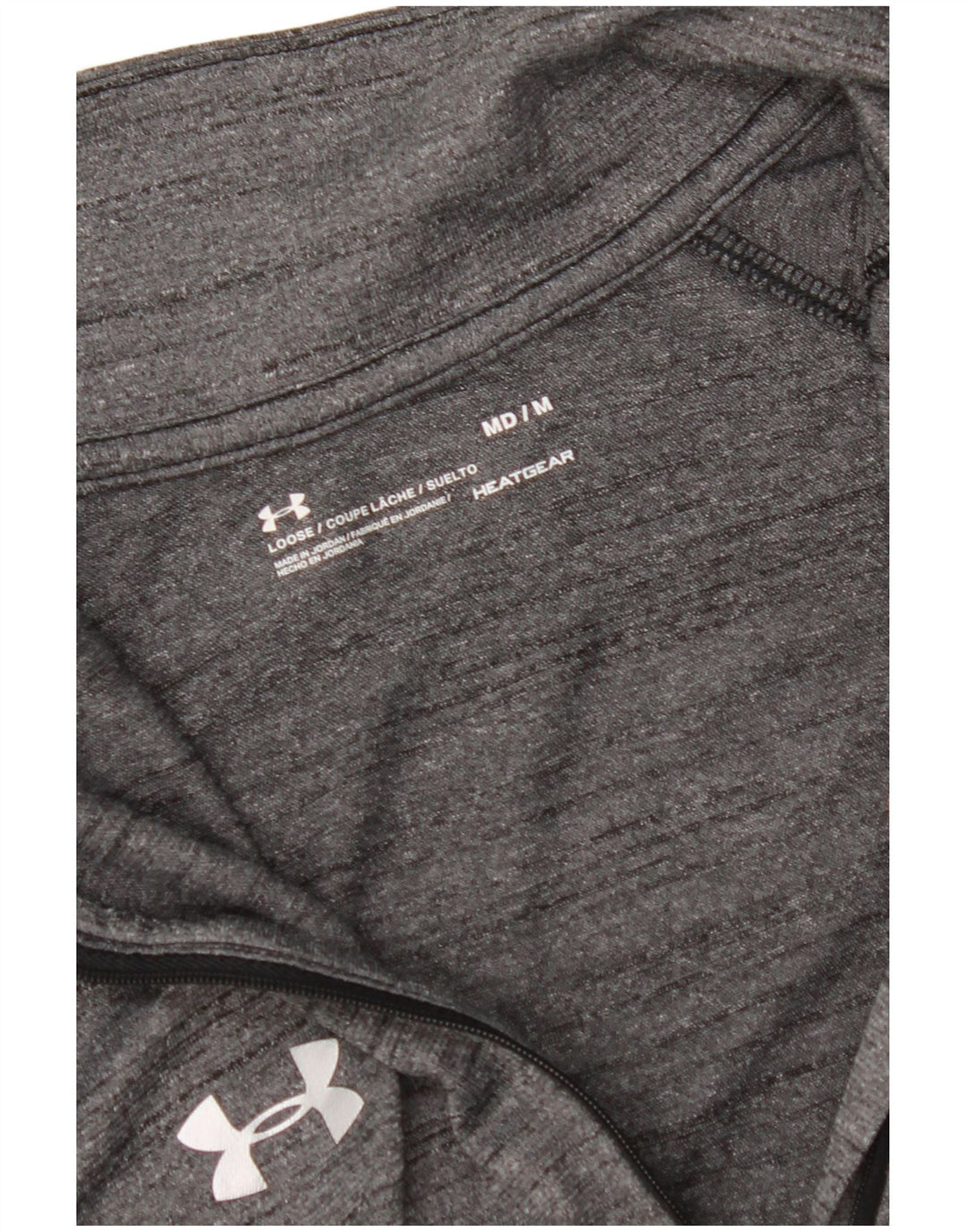 UNDER ARMOUR Top da tuta da uomo Heat Gear con zip e collo grigio medio