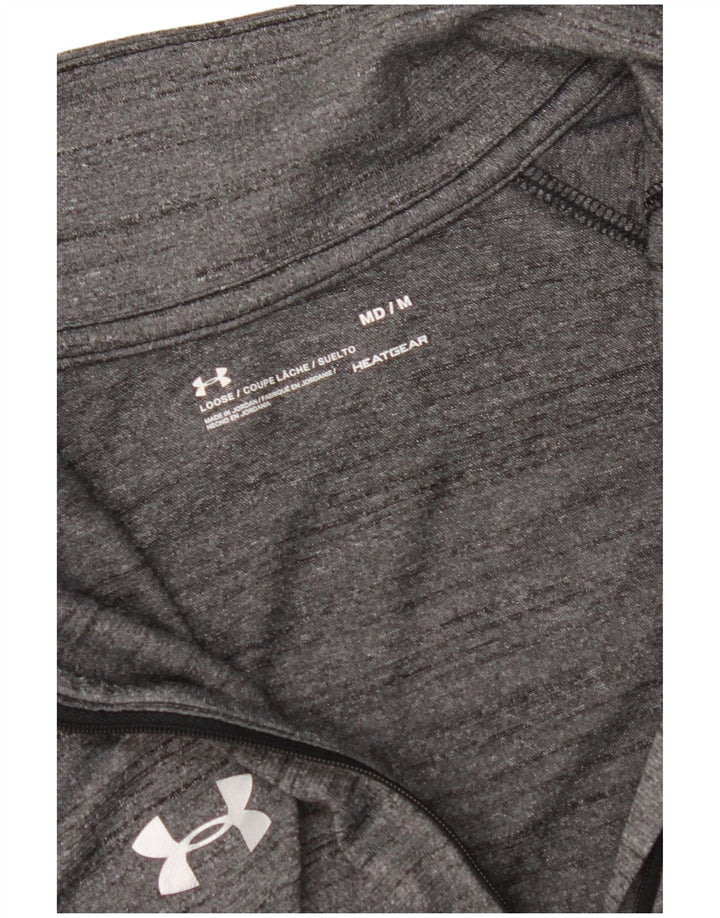 UNDER ARMOUR Top da tuta da uomo Heat Gear con zip e collo grigio medio