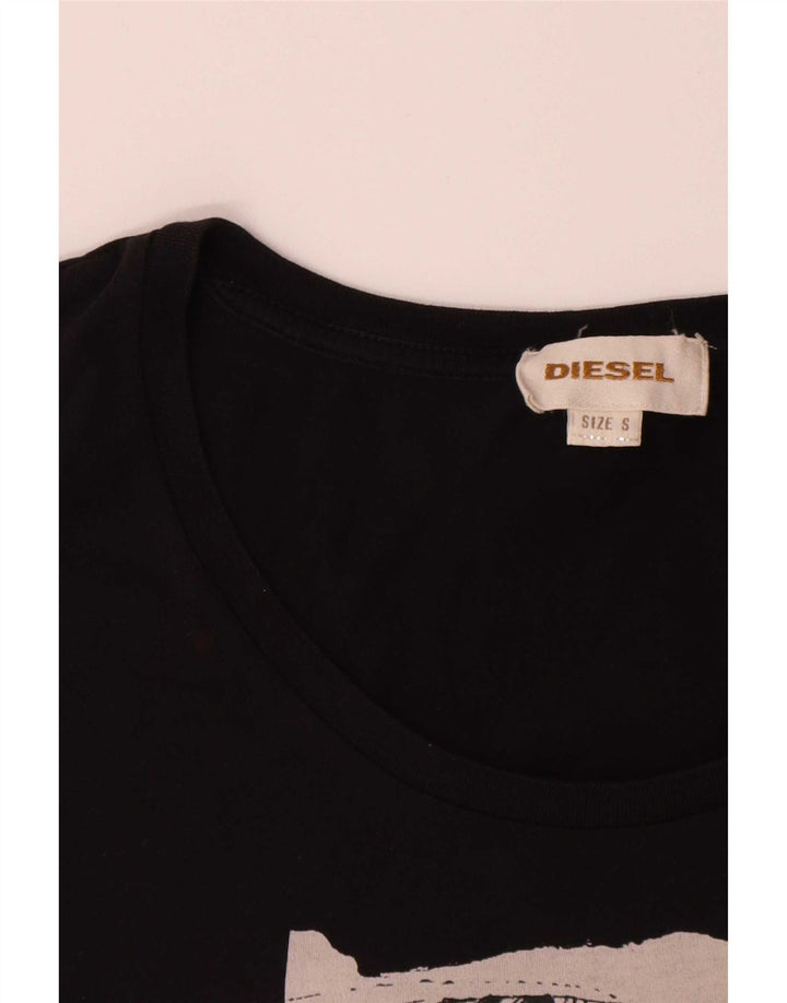 T-shirt grafica da donna Diesel Top UK 10 piccola nera